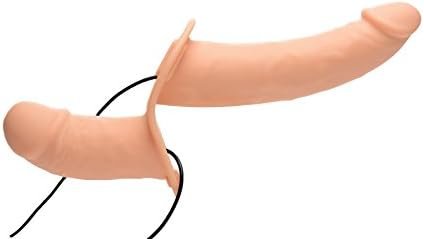 Lynx Vibrating Silicone Pegging Dildo With Harness - Light