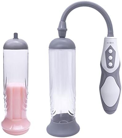 Electric Vacuum Penis Pump With Pocket Pussy, Rechargeable Erection Pump Device, Automatic Male Masturbator Penis Pumps For Men Enlargement Pump Sex Toys Pumps & Enlargers Grey