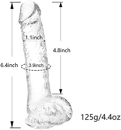 Small Realistic Clear 6 Inch Cute Dildo,Adult Sex Toy With Suction Cup Dildo, Suitable For Beginner Women/Men/Gay With Thin And Slim Poke, Can Be Use For G-Spot And Anal - Image 2