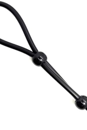 Dark Amour Adjustable Beaded Cock Lasso Penis Ring & Scrotum Ring - Adult Toys For Men, Strong Elastic Tube, Multiple Positioning Options, Single, Double, Triple Bead Options, Aids Stronger Erections