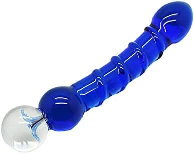 Aptitan Flower Probe Twisted Glass Dildo Crystal Penis Massager Double Ended G Spot Dildo Anal Bead Plug - Image 3