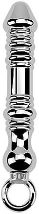 Anal Butt Plug Metal Anal Beads Dildo Prostate Massage Anal Vaginal Dilator Bdsm Sex Toys For Men Women Couple (Medium(5.11 Inch))