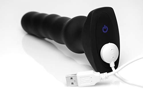 Lynx Vibrating And Squirming Silicone Anal Plug - Black - Image 3