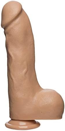 Doc Johnson The D - Master D - 10.5 Inch With Balls - Firmskyn - 10.5" Long And 3" Wide - Strong Suction Cup Base - O-Ring Harness Compatible Dildo - Vanilla