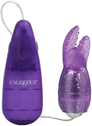 Calexotics Pocket Exotics Bunny Bullet - Vibrator With Rabbit Tickler - Sex Toys For Couples - Adult Vibe Egg Massager - Purple - Image 2