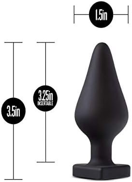 Blush Temptasia Spank Me Heart Shaped Silicone Butt Plug, Candy Heart Anal Plug, Sex Toy For Women, Black - Image 3