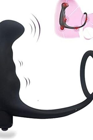 Silicone Anal Vibrator Thrusting Prostate Stimulator Massager Anal Butt Plug Cock Ring Delay Ejaculation Erotic Sex Toys Dildos For Gay Men Male