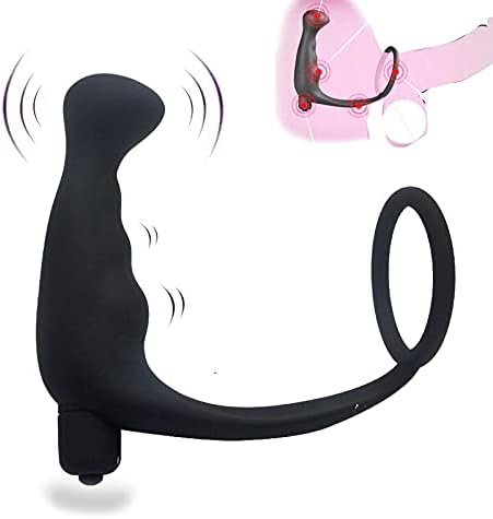 Silicone Anal Vibrator Thrusting Prostate Stimulator Massager Anal Butt Plug Cock Ring Delay Ejaculation Erotic Sex Toys Dildos For Gay Men Male