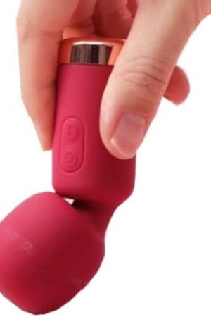 Flooseca Super Mini,Powerful Av Vibrator,Portable G Spot Clit Stimulator Vibrators, Wand Massager Sexy Toys For Adults With 10 Vibration Modes(Red)