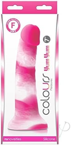Ns Novelties Colours Pleasures Yum Yum 7 Inches Dildo - Pink