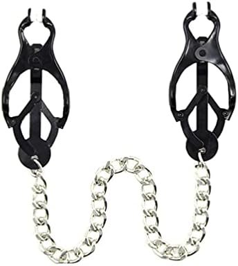 Soimiss Breast Nipple Clamps Nipple Clips Adjustable Non Piercing Nipple Rings Nipple Toy Breast Stimulation Toy Sm Flirting Toys With Chain For Adults Couple Role Play Game - Image 2