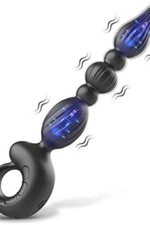 Vibrating Anal Beads Butt Plug，Anal Vibrator Silicone Prostate Massager With 10 Vibration Modes Graduated Design Waterproof Prostate Stimulator G-Spot Anal Sex Toys For Men, Women And Couples