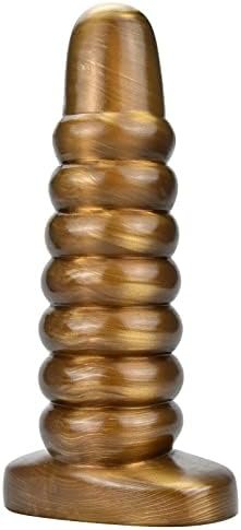Anal Beads Butt Plug, Screw Design Anal Butt Plug G-Spot Stimulation Dildo With Hands Free Suction Cup Adult Sex Toy For Men, Women And Couples