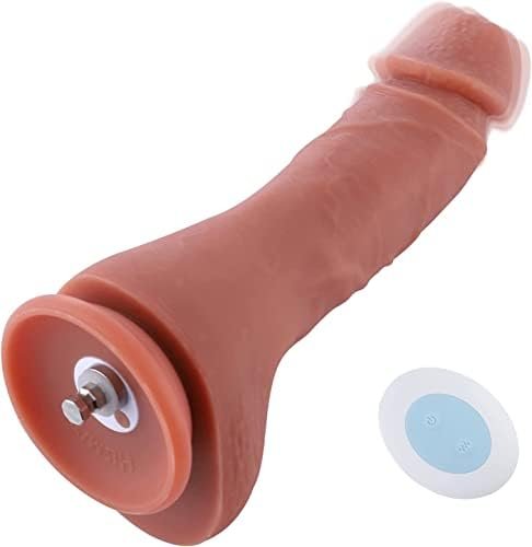 Hismith 8.35" Vibrating Dildo, Curved Dong With Slightly Veins, Autmatic Bending Fuction, 6.8" Insert-Able Length, 1.9” Max Width - Vibration Series