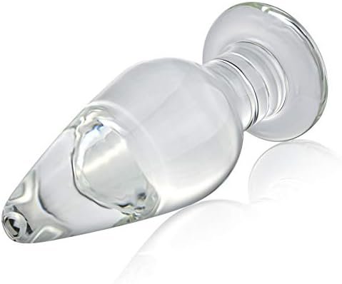 Anal Butt Plug Glass Anal Trainer Toy With Long Neck Crystal Pleasure Wand With Tapered Head Unisex Bum Plug For Men Women (M) - Image 3
