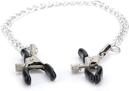 Adjustable Metal Nipple Clamps Necklace Entertainment Chain Clip For Women/Man Non-Piercing Nipplerings Clip On Nipple Rings Decorative Clip For Clothing Accessories 1068 (Zr1) - Image 2
