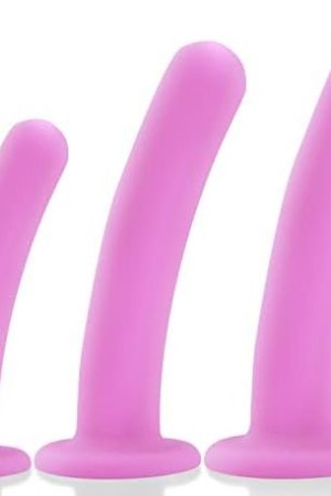 Anal Plug Trainer Kit, 3 Sizes Butt Plugs Training Silicone Dildo Set With Strong Suction Cup Anal Prostate Vaginal G-Spot Sex Toys For Men And Women (Black)