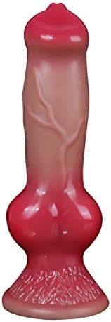 Realistic Dog Dildo With Knot, 13 Inches Anal Dildo Pink Silicone Adult Toy Lifelike Animal Dildo For Women And Men Gay Lesbian