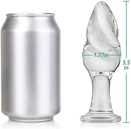 Fst Glass Anal Butt Plug, Transparent Crystal G-Spot Massager Vaginal Stimulation Sex Toys For Women Men Beginners (L) - Image 2
