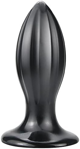 Sex Factory Pvc Anal Plugs Butt Plugs Anal Sex Toys With Suction For Masturbation Sex Toys For Men Women Couples (L) Black