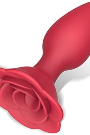 Anal Plug Rose Vibrator Silicone Vibrating Butt Plug With 10 Vibration Modes For Beginner Anal Play, Anal Vibrator Rechargeable Anal Stimulator With Remote Control Anal Sex Toys For Women Pleasure