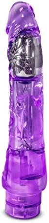Eden 9" Long Vibrating Dildo - Slim 1.4" Soft Realistic Multi Speed Adjustable - Ipx7 Waterproof Sex Toy For Women Couples - Purple - Image 2