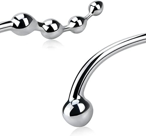 Anal Hook Plug And Metal Wand - Stainless Metal Massager Prostate Masturbation Sex Toy For Men And Women - Image 2