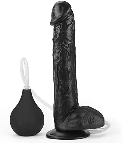 Dildo Squirt Adult Sex Toy, 9" Squirting Dildo Ejaculating Dildo Butt Plug Anal Douche With Big Enema Bulb, Anal Dildo Huge Thick Realistic Dildo Suction Cup, Strap On Dildo Anal Toys Sex Toy Men Gay