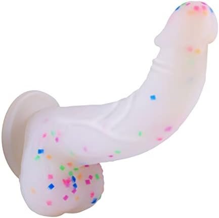 Colorful Huge Penis Dildo - Realistic Dildo With Strong Suction Cup, Dual Layer Liquid Silicone, Skin-Like Texture - Adult Sex Toy For Men, Women, Couples
