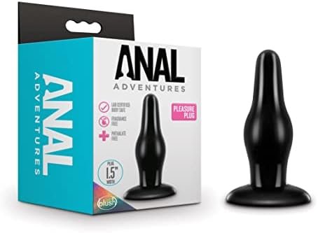 Blush Anal Adventures Pleasure Butt Plug - 4.25 Inch Length And 1.5 Inch Width - Tapered Tip For Easy Insertion - Base Anchors Plug Safely Outside The Body - Soft & Comfortable Sex Toy For Adults