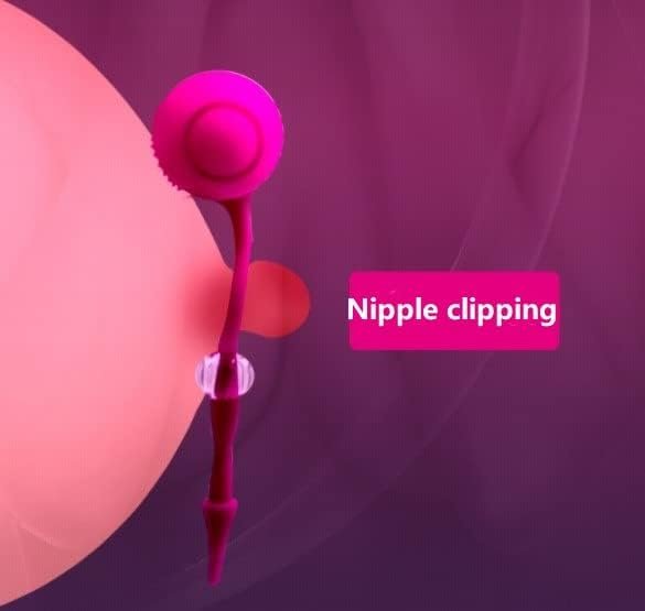 Nipple Stimulation Vibrating Breast Clip Clitoral Stimulation Lock Fine Ring Rechargeable Couple Sex Toys(Black) - Image 3