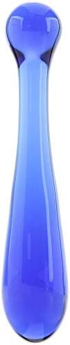 Crystal Glass Pleasure Wand And Water Based Lube (1Oz) (Blue)