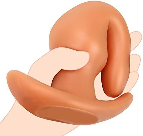 Soft Anal Plugs Masturbator, Liquid Silicone Butt Plug With Safety Base Gold Anal Dildo Vagina Dilator Anal Expander Masturbation Sex Toys For Men And Women (M) - Image 3