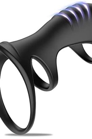 Silicone Penis Sleeve Shaft Ring Extender Sleeve Delay Ejaculation Cover Dotted Spiked Erection Erotic Sex Toy For Men Black