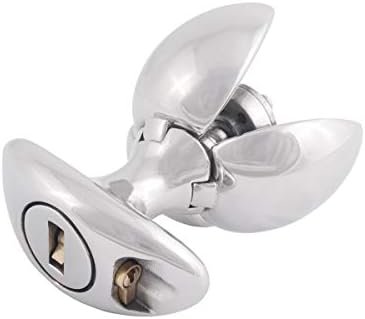 Ternence Metal Opening Lotus Anal Plugs Heavy Duty 304 Stainless Steel Adjustable Anus Lock Trainer Butt Expander With Handles Sex Toys Adult Games (Gs100)