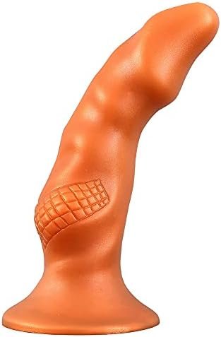 Realistic Dildo With Textured Ball Soft Liquid Silicone Anal Butt Plug With Powerful Suction Cup