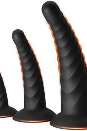 Anal Plug Pack Of 3 Butt Plugs, Silicone Adult Sex Anal Toys Training Set For Beginners Advanced Players With Flared Suction Base Prostate Trainer For Men, Women & Couple