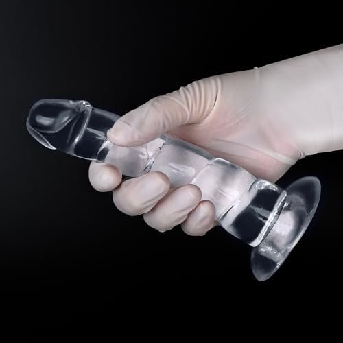 Cwamen 6.7In Small Realistic Dildo, Soft Lifelike Beginner Sex Toy Thin Penis Clear With Strong Suction Cup For Womens/Men/Gay,Adult Life Like Sex Anal Cute Toys & Games