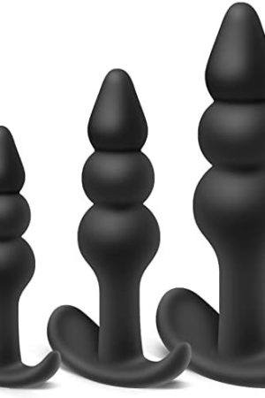 Butt Plug Pack Of 3 Silicone Anal Beads Butt Plugs Training Set Adult Sex Toys For Women,Men And Beginners