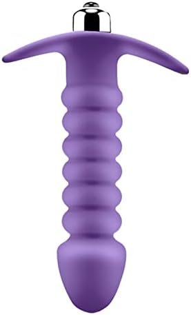 Electric Vibration Screw Thread Anal Plug For Couple Silicone Dildo Penis Stimulation Anal Adult Products Sex Toy(Black)