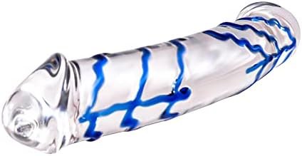 Big Double-Ended Dildos, Leewedeng 11.2 Inch Large Glass Crystal G Spot Dong With Clear Blue Stripes Double Pen Is, Waterproof Transparent Sex Toys For Female,Lesbian Vaginal Anal Plug - Image 3
