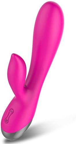 Powerful Rabbit Vibrator With 10 Vibration Modes 6 Speeds, Adult Women Sex Toy, Female Vibrating Dildo, Rechargeable Sexual Wand Massager With Smooth Shaft, Rose Red