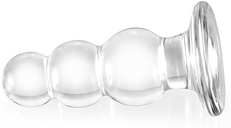 Small Glass Anal Beads, Crystal Butt Plug Sex Toy G-Spot Clitoris Vaginal Personal Massage Stimulation, Clear Anal Training Expander Dildo For Men/Women Masturbation - Image 3
