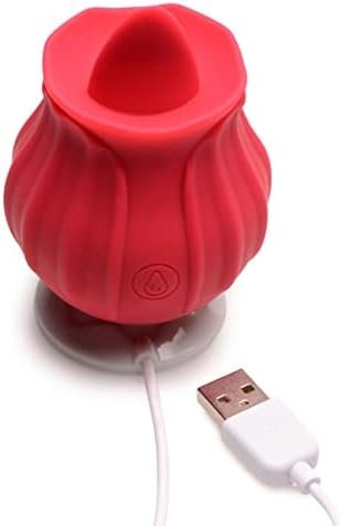Inmi Bloomgasm Wild Violet 10X Silicone Clit Tongue Licking Vibrating Stimulator For Women & Men & Couples, G-Spot Clitoral Anal Nipple Stimulation Vibrator, Premium Silicone - Red - Image 3
