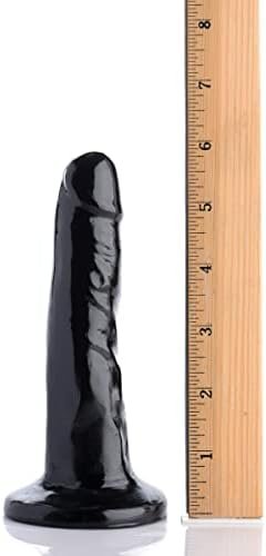 Curve Novelties 6 Inch Slim Dildo- Black - Image 2