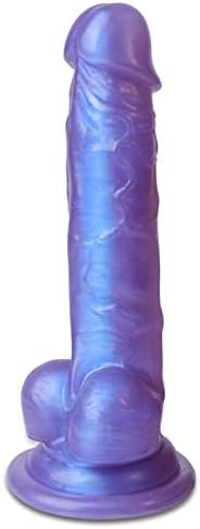 Realistic Anal Dildo With Strong Suction Cup For Hand-Free Play, 7.4 Inch Jelly Small Dildo For Beginners, Flexible Lifelike Dildo Harness Compatible Adult Sex Toys For Women Men Couples