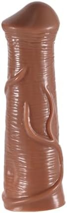 Silicone Penis Sleeve Extender For Men, Reusable Realistic Textured Cock Enlarger Adults Sex Toys, Soft Thick Sexual Enhancer For Gay Couple