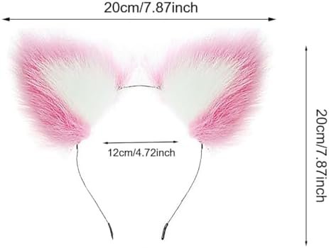 Fox Animal Costume Set Furry Ear Headband Fox Tail Bell Anal Plug-Animal Sexual Anus Bat Leather Choker Necklace Valentines Day Cosplay - Image 2