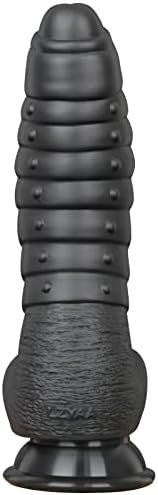 Realistic Dildo Safe Soft Silicone Material Adult Sex Toys Penis 2 Balls Strong Suction Cup Hands-Free Play Discreet Package(Black) - Image 3
