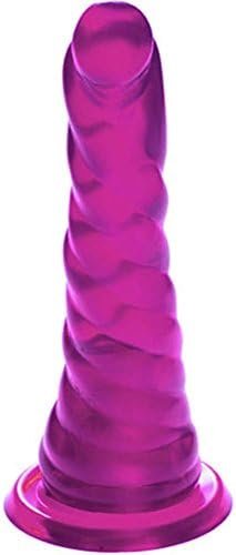 Jelly Corkscrew Dong With Suction Cup 6 Inch Seductive Violet